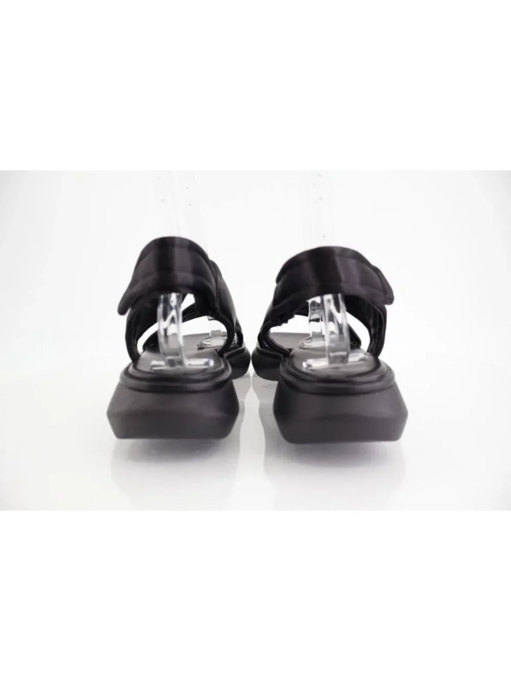 Vince Fresca Sandals Womens 10 Shoes black Strappy Hook & Loop Casual Flats